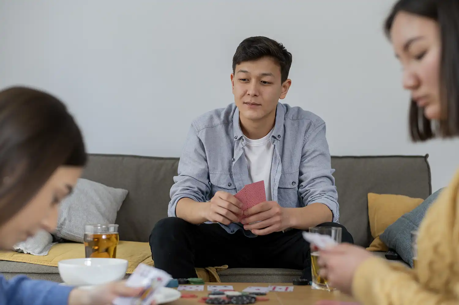 Friends Playing Poker Together